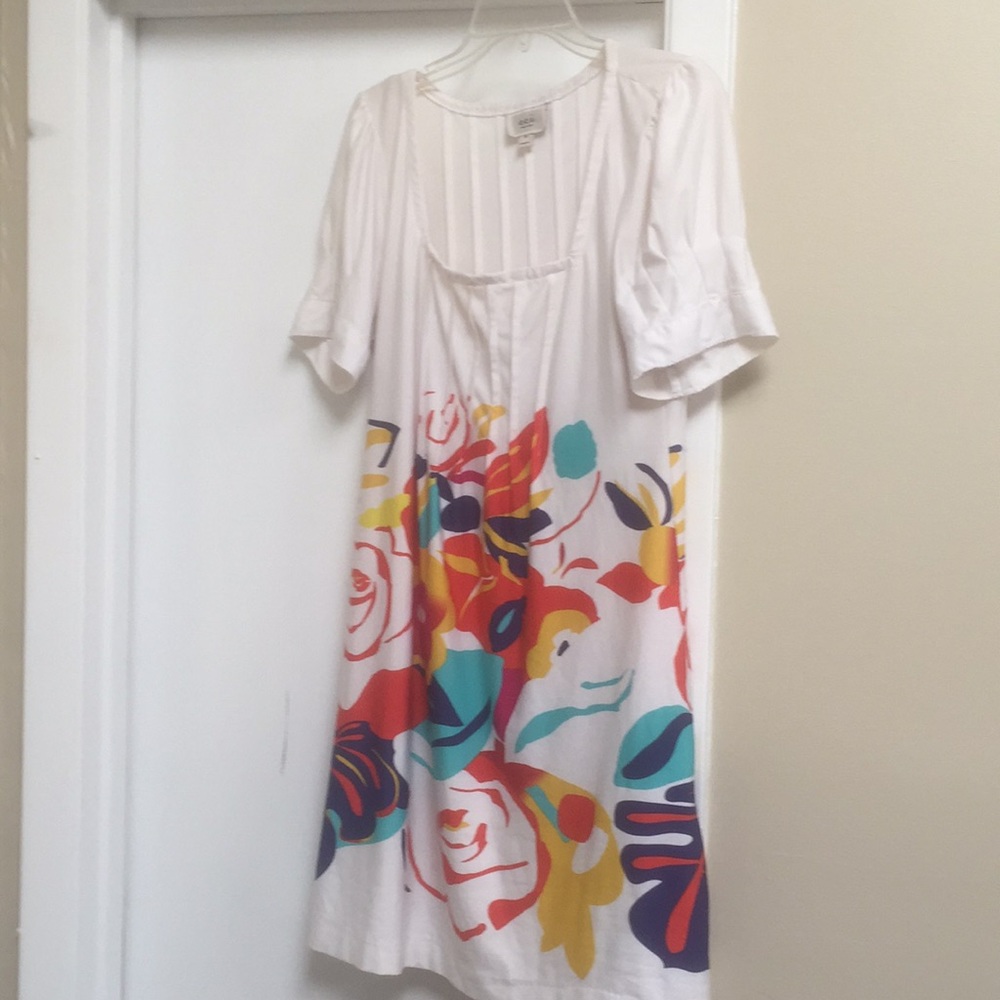 White floral dress - perfect for summer